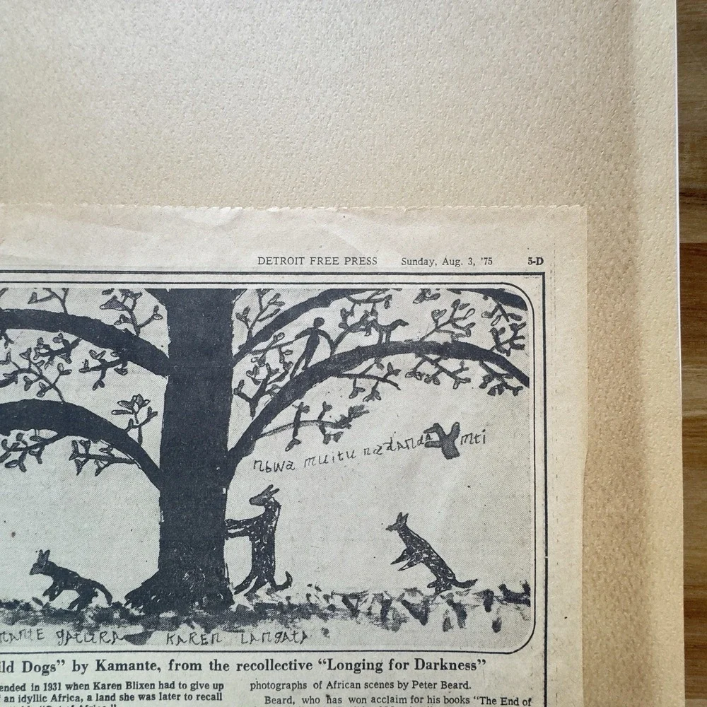 PETER BEARD /‎ LONGING FOR DARKNESS KAMANTE'S TALES FROM OUT OF AFRICA FIRST ED.